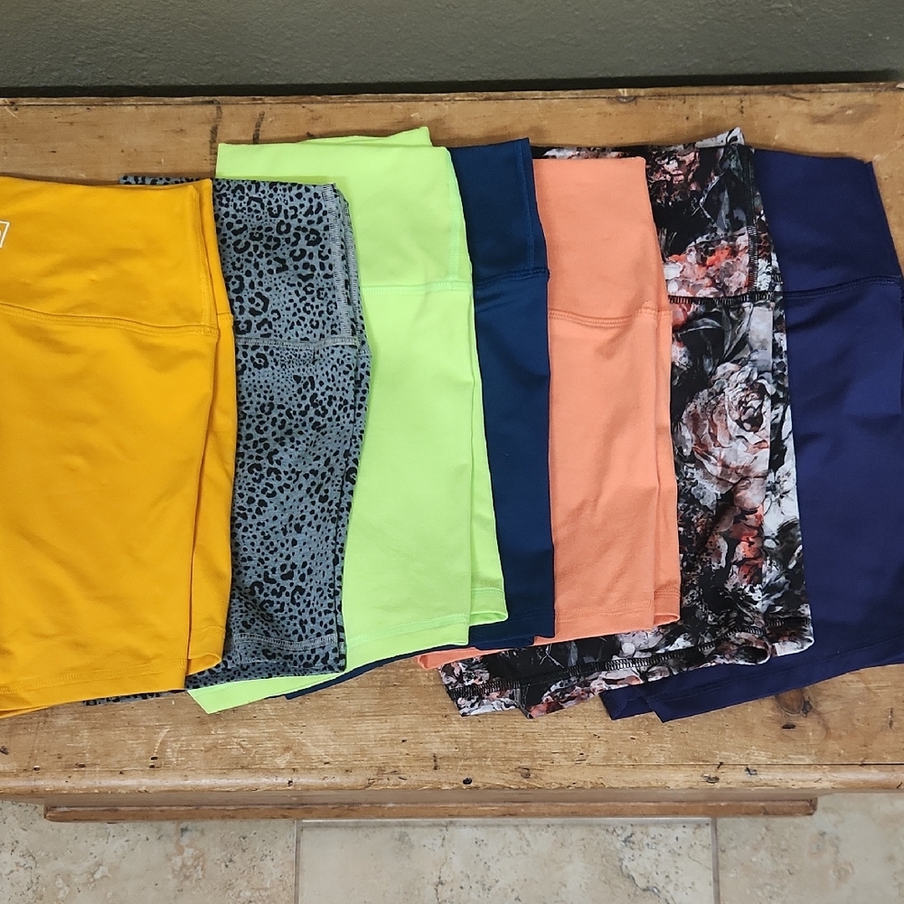 Fleo Yellow and Green Athletic Shorts